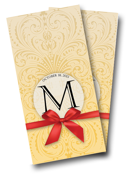 Wedding Bow Cornhole Wrap