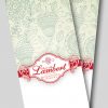 Wedding Ribbon Blue Cornhole Wrap