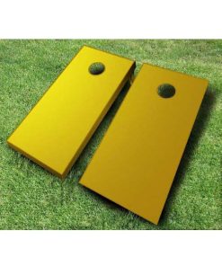 painted cornhole boards gold