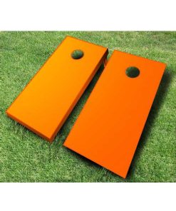 painted cornhole boards orange