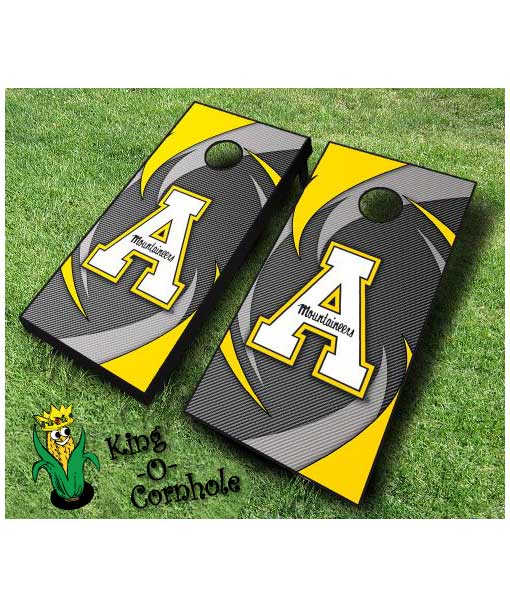 Appalachian State Mountaineers cornhole boards Swoosh