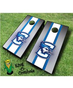 Creighton Bluejays NCAA cornhole boards stripe