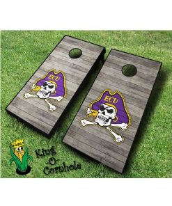 East Carolina Pirates NCAA cornhole boards Distressed