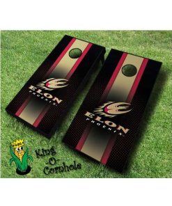 Elon Phoenix NCAA cornhole boards Stripe