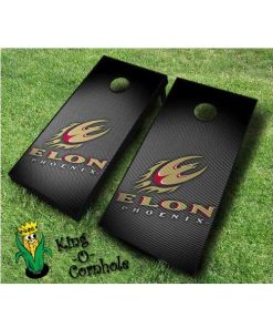 Elon Phoenix NCAA cornhole boards Slanted
