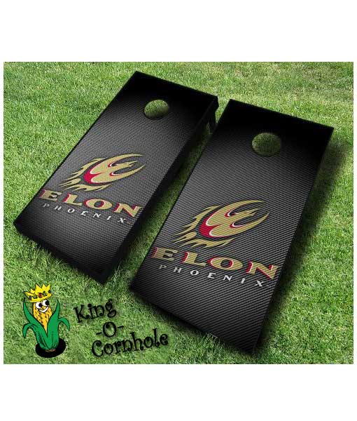 Elon Phoenix NCAA cornhole boards Slanted