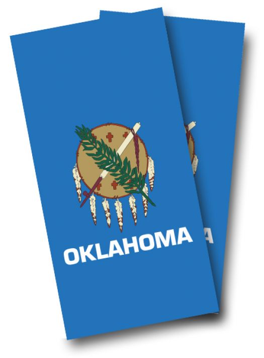 Oklahoma Flag Cornhole Wrap