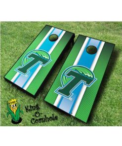 tulane green wave NCAA cornhole boards Stripe