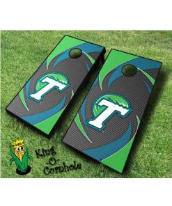 tulane green wave NCAA cornhole boards Swoosh