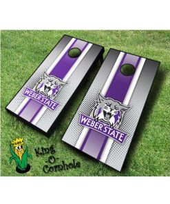 weber state wildcats NCAA cornhole boards Stripe