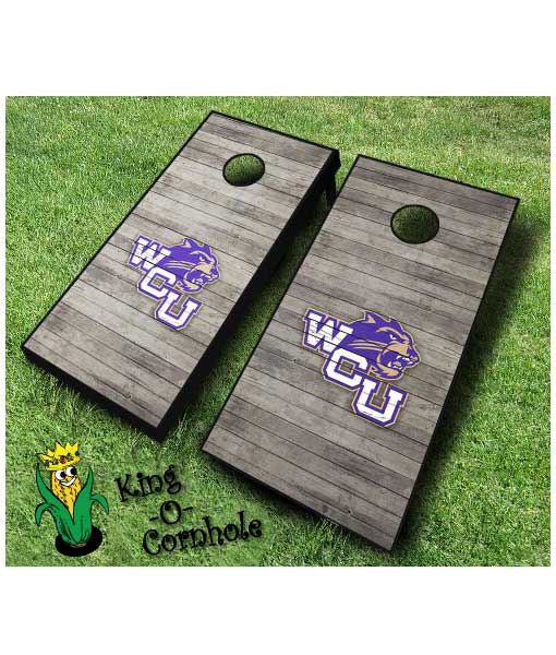 western carolina catamounts NCAA cornhole boards Slanted