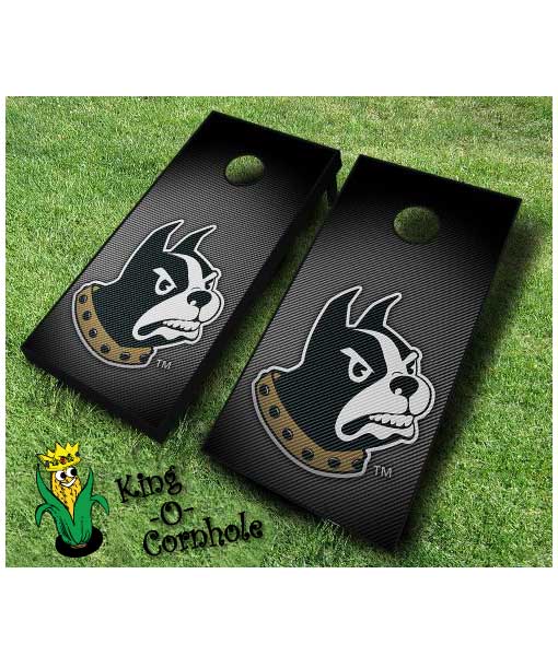 wofford terriers NCAA cornhole boards Slanted