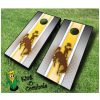 wyoming cowboys NCAA cornhole boards-Stripe
