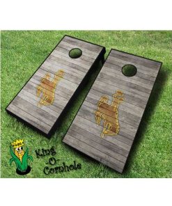 wyoming cowboys NCAA cornhole boards Distressed