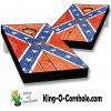 distressed confederate flag cornhole boards set
