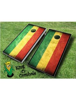 Rasta FLag Cornhole Boards