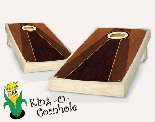 Retro Stained Bennett Pyramid Cornhole Boards